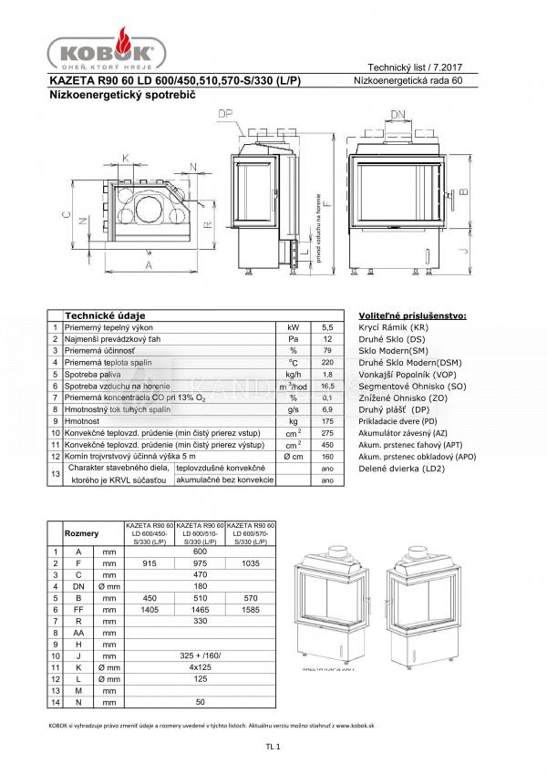 Kobok Kazeta R90-S/330 600/440 500 560 minőségi, modern kandallóbetét alacsony energiaigényű házba kandalloshop