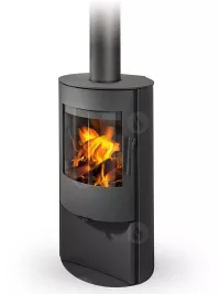 Romotop ALPERA E03 modern fatüzelésű lemez kályha samott tűztérrel