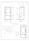 Romotop EVORA 01 modern, minőségi, acél kályha kerámia borítással kandalloshop