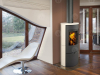 Romotop EVORA 01 modern, minőségi, acél kályha kerámia borítással kandalloshop