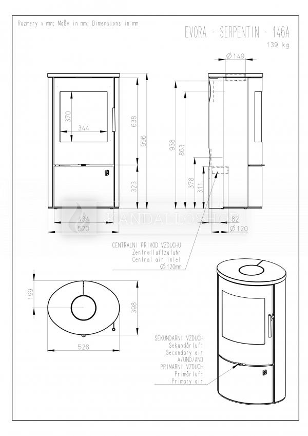 Romotop EVORA 02 modern, minőségi, acél kályha zsírkő borítással kandalloshop