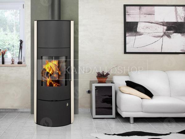 Romotop EVORA 01 AKUM hőtárolós, kerámia, lemez modern, minőségi, acél kályha kandalloshop