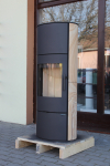 Romotop EVORA 04 AKUM hőtárolós, homokkő, lemez modern, minőségi, acél kályha kandalloshop