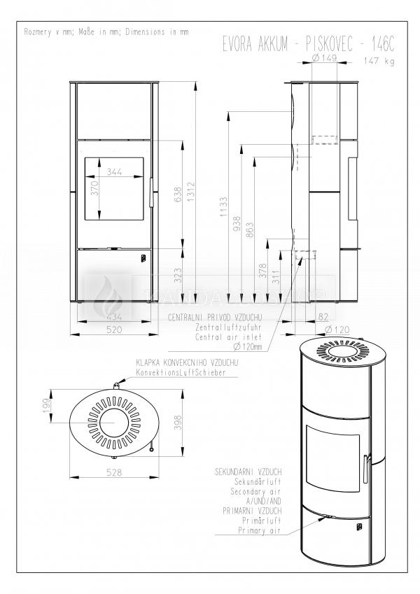 Romotop EVORA 04 AKUM hőtárolós, homokkő, lemez modern, minőségi, acél kályha kandalloshop