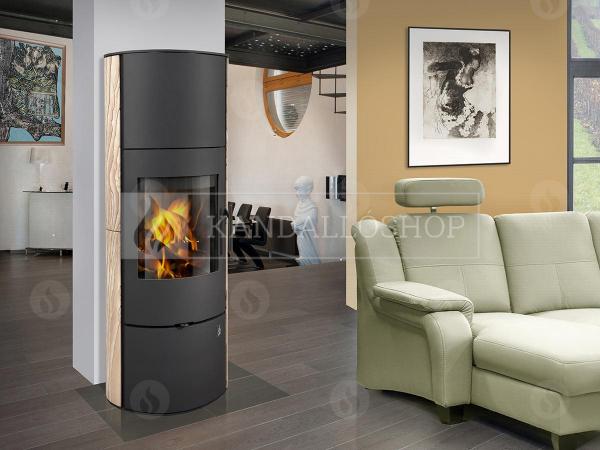 Romotop EVORA 04 AKUM hőtárolós, homokkő, lemez modern, minőségi, acél kályha kandalloshop