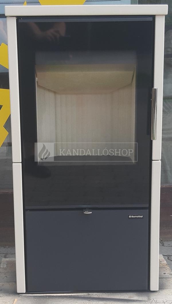 Romotop LAREDO F 01 acél kályha kerámia borítással, elefántcsont kandalloshop