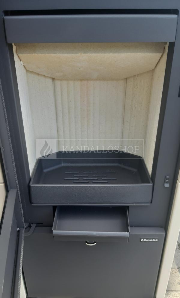 Romotop LAREDO F 01 acél kályha kerámia borítással, elefántcsont kandalloshop