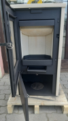 Romotop LAREDO F 01 acél kályha kerámia borítással, elefántcsont kandalloshop