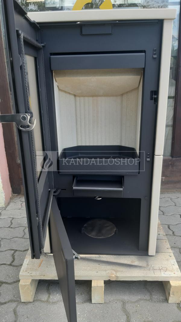 Romotop LAREDO F 01 acél kályha kerámia borítással, elefántcsont kandalloshop