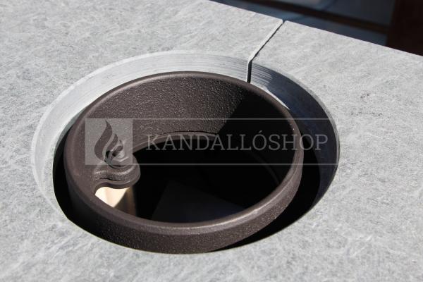Romotop LAREDO F 02  zsírkő, lemez, modern, minőségi, acél kályha kandalloshop