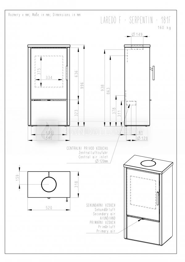 Romotop LAREDO F 01  zsírkő, lemez, modern, minőségi, acél kályha kandalloshop