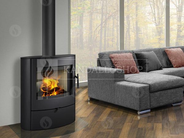 Romotop Navia 03 lemez, modern, minőségi, acél, kandallókályha széles üveggel kandalloshop