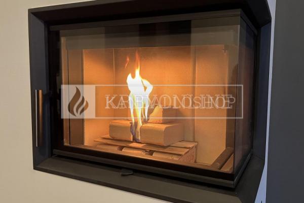 Romotop Heat R/L 2g S 60.44.33.13 minőségi acél, légfűtéses, sarki kandallóbetét kandalloshop