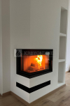 Romotop Heat R/L 2g S 60.44.33.13 minőségi acél, légfűtéses, sarki kandallóbetét kandalloshop