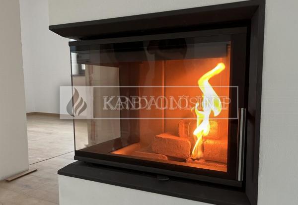 Romotop Heat R/L 2g S 60.44.33.13 minőségi acél, légfűtéses, sarki kandallóbetét kandalloshop