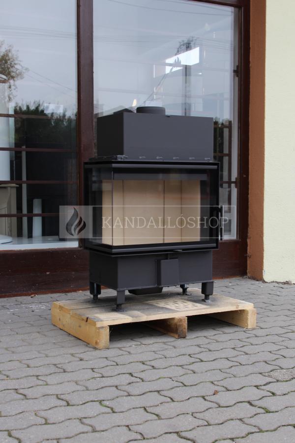 Romotop Heat R/L 2g S 60.44.33.13 minőségi acél, légfűtéses, sarki kandallóbetét kandalloshop