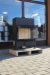 Romotop Heat R/L 2g S 70.44.33.23 minőségi acél, légfűtéses, sarki kandallóbetét kandalloshop