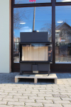 Romotop Heat R/L 2g S 70.44.33.23 minőségi acél, légfűtéses, sarki kandallóbetét kandalloshop