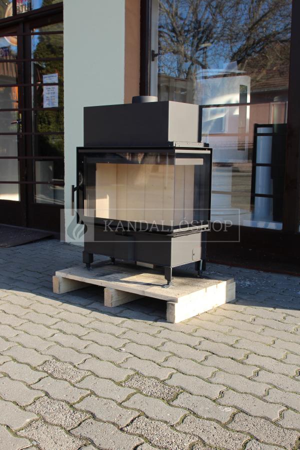 Romotop Heat R/L 2g S 70.44.33.23 minőségi acél, légfűtéses, sarki kandallóbetét kandalloshop