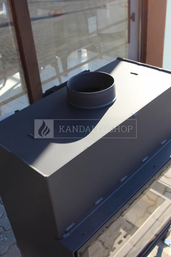 Romotop Heat R/L 2g S 70.44.33.23 minőségi acél, légfűtéses, sarki kandallóbetét kandalloshop