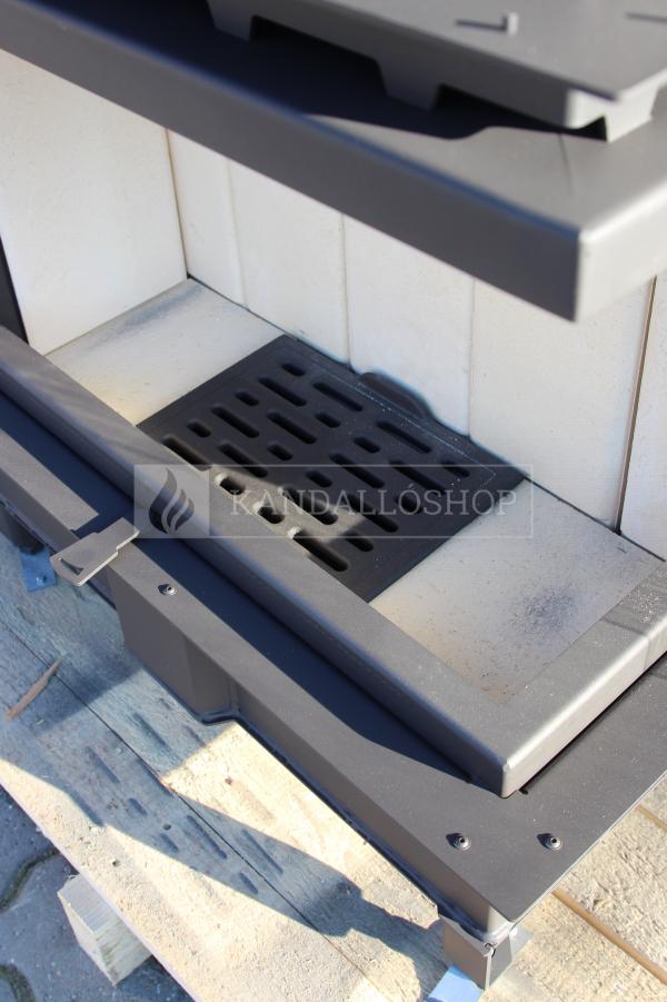 Romotop Heat R/L 2g S 70.44.33.23 minőségi acél, légfűtéses, sarki kandallóbetét kandalloshop