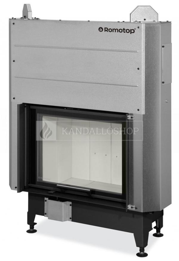 Romotop Heat 2g L 66.50.01 minőségi acél, légfűtéses, egyenes kandallóbetét liftes ajtóval kandalloshop