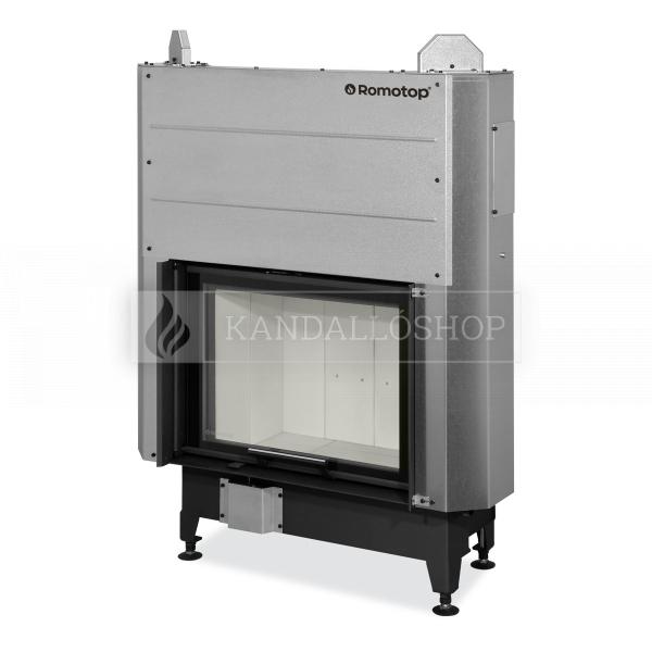 Romotop Heat 2g L 66.50.01 minőségi acél, légfűtéses, egyenes kandallóbetét liftes ajtóval kandalloshop