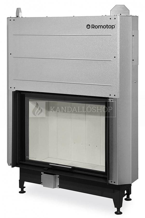Romotop Heat 3g L 88.66.04 minőségi acél, légfűtéses, egyenes kandallóbetét liftes ajtóval kandalloshop