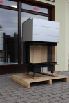 Romotop Heat C 2g L 65.52.31.21 minőségi acél, légfűtéses,három oldali kandallóbetét liftes ajtóval kandalloshop