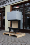 Romotop Heat C 2g L 65.52.31.21 minőségi acél, légfűtéses,három oldali kandallóbetét liftes ajtóval kandalloshop