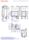Romotop Heat R/L 2g L 65.51.40.21 minőségi acél kandallóbetét liftes tolóajtóval és osztott üveggel kandalloshop