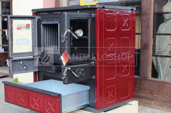 La Nordica Rosetta Maiolica öntvény sparhelt kerámia burkolattal kandalloshop