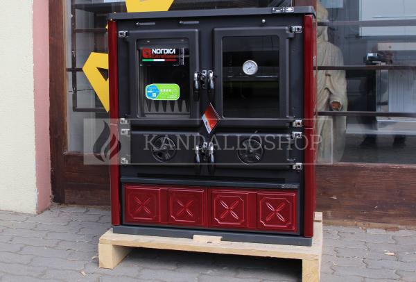 La Nordica Rosetta Maiolica öntvény sparhelt kerámia burkolattal kandalloshop