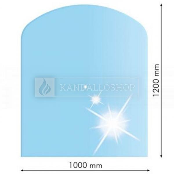 Edzett üveg alátét hordozható kályhák alá - boltíves 100x120 cm