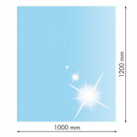 Edzett üveg alátét hordozható kályhák alá - téglalap 100x120 cm