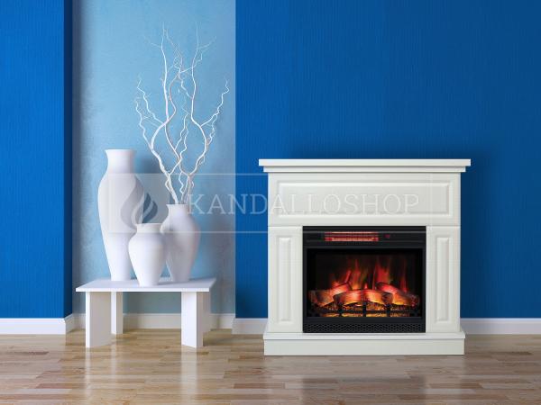 Classic Flame Kemi fehér 3D elektromos látvány kandalló távirányítóval kandalloshop