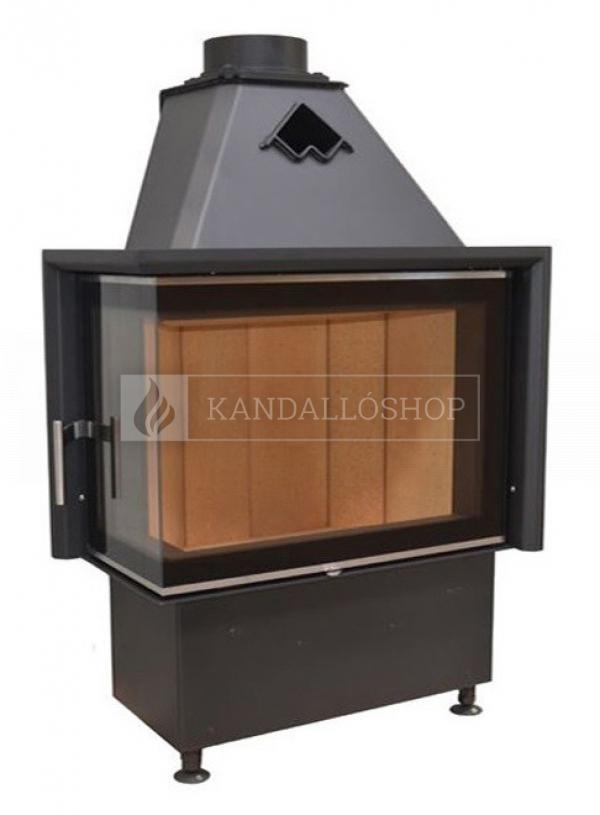 Kobok Chopok R 90 S/330 P 670/500 modern, minőségi, masszív sarki kandallóbetét kandalloshop