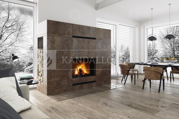 Romotop Impression 2g L 80.60.01 sík kandallóbetét samott tűztérrel és liftes tolóajtóval kandalloshop