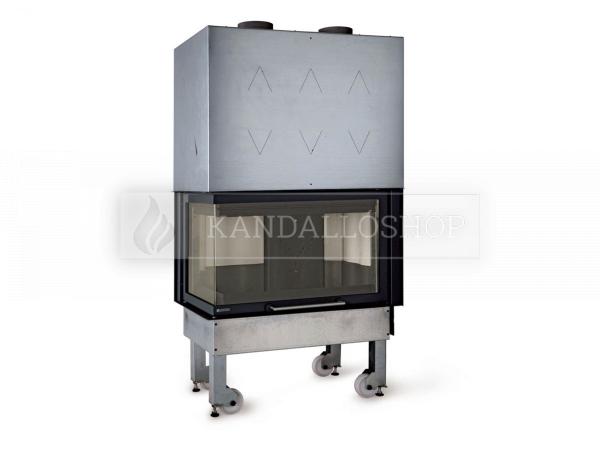 La Nordica Monoblocco 800 öntvény sarki kandallóbetét liftes tolóajtóval kandalloshop