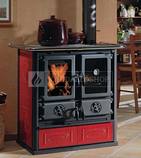 La Nordica Rosetta Liberty öntvény sparhelt kerámia burkolattal kandalloshop