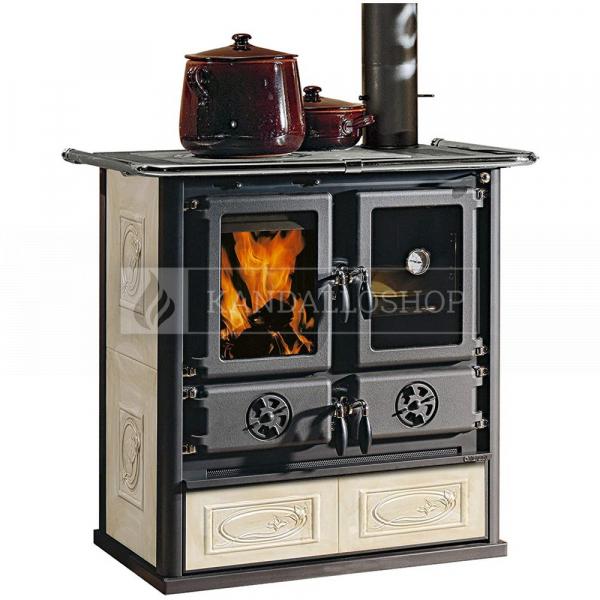 La Nordica Rosetta Liberty öntvény sparhelt kerámia burkolattal kandalloshop