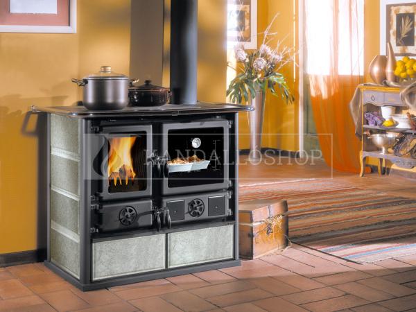 La Nordica Rosetta Liberty öntvény sparhelt kerámia burkolattal kandalloshop