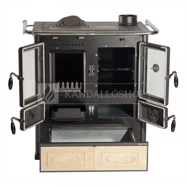 La Nordica Rosetta Liberty öntvény sparhelt kerámia burkolattal kandalloshop