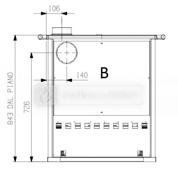 La Nordica Rosetta Liberty öntvény sparhelt kerámia burkolattal kandalloshop