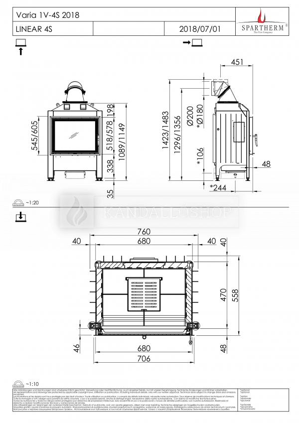 Spartherm Varia 1V 51 acél kandallóbetét kandalloshop