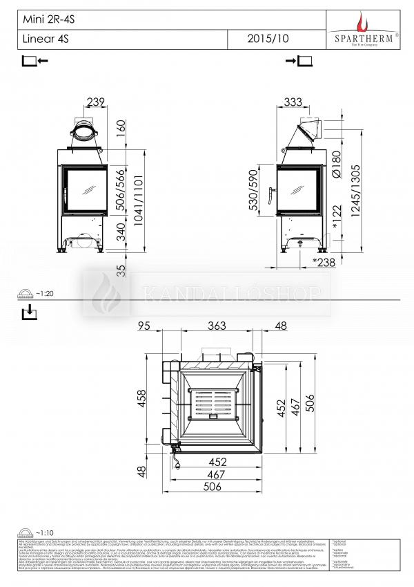 Spartherm Mini 2 L/R sarki kandallóbetét kandalloshop