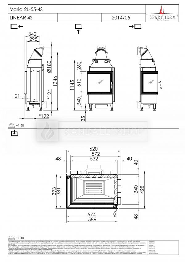 Spartherm Varia 2 L/R 55 sarki kandallóbetét kandalloshop