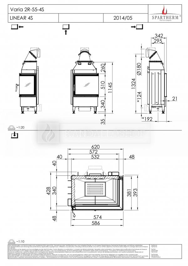 Spartherm Varia 2 L/R 55 sarki kandallóbetét kandalloshop
