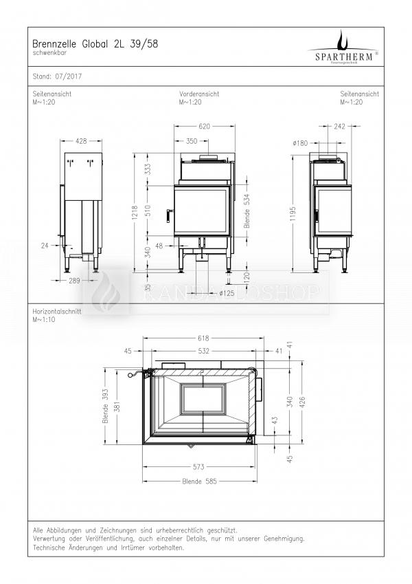 Spartherm Global 2 L/R 39/58 sarki kandallóbetét kandalloshop