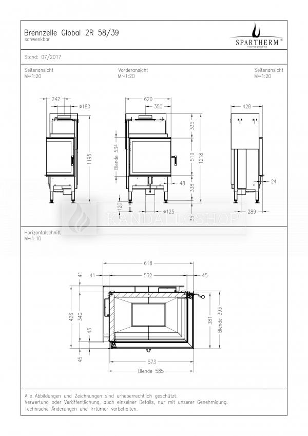 Spartherm Global 2 L/R 39/58 sarki kandallóbetét kandalloshop